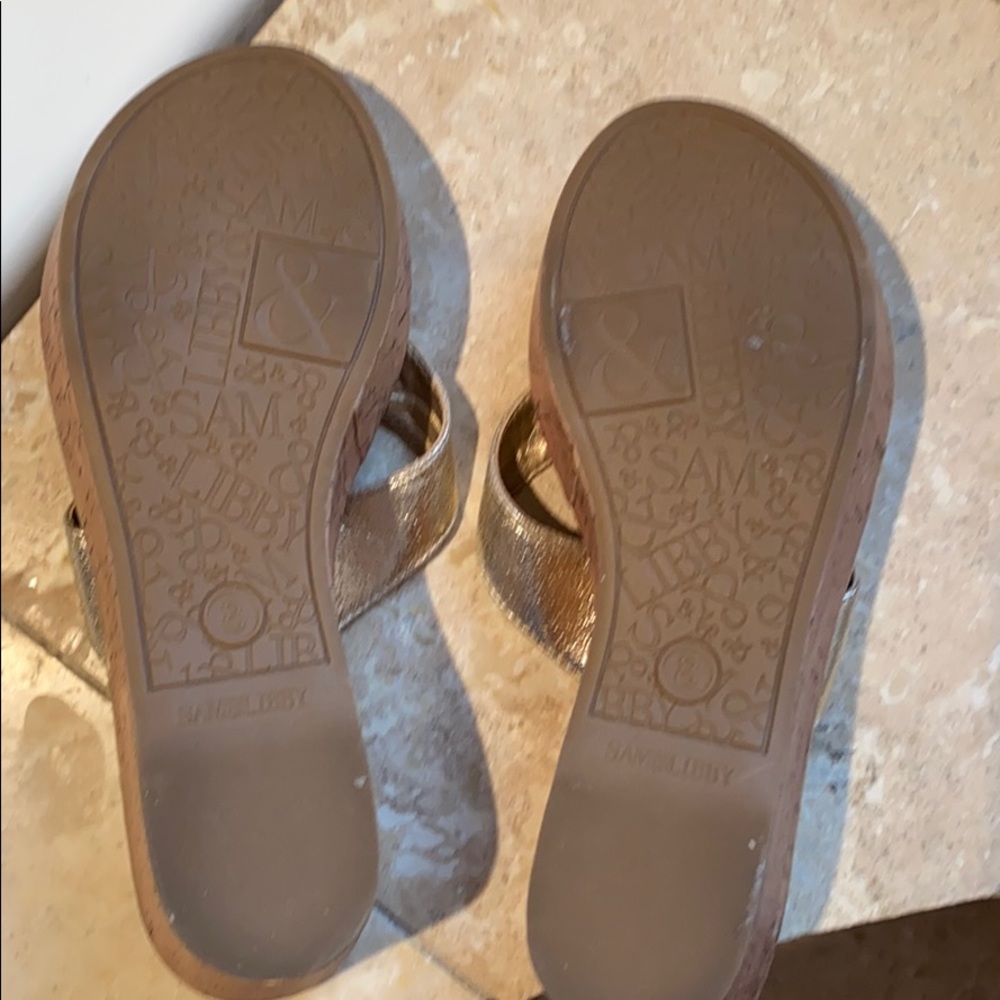Gold/Cork Platform Sandals (Never Worn)! - Picture 2 of 2